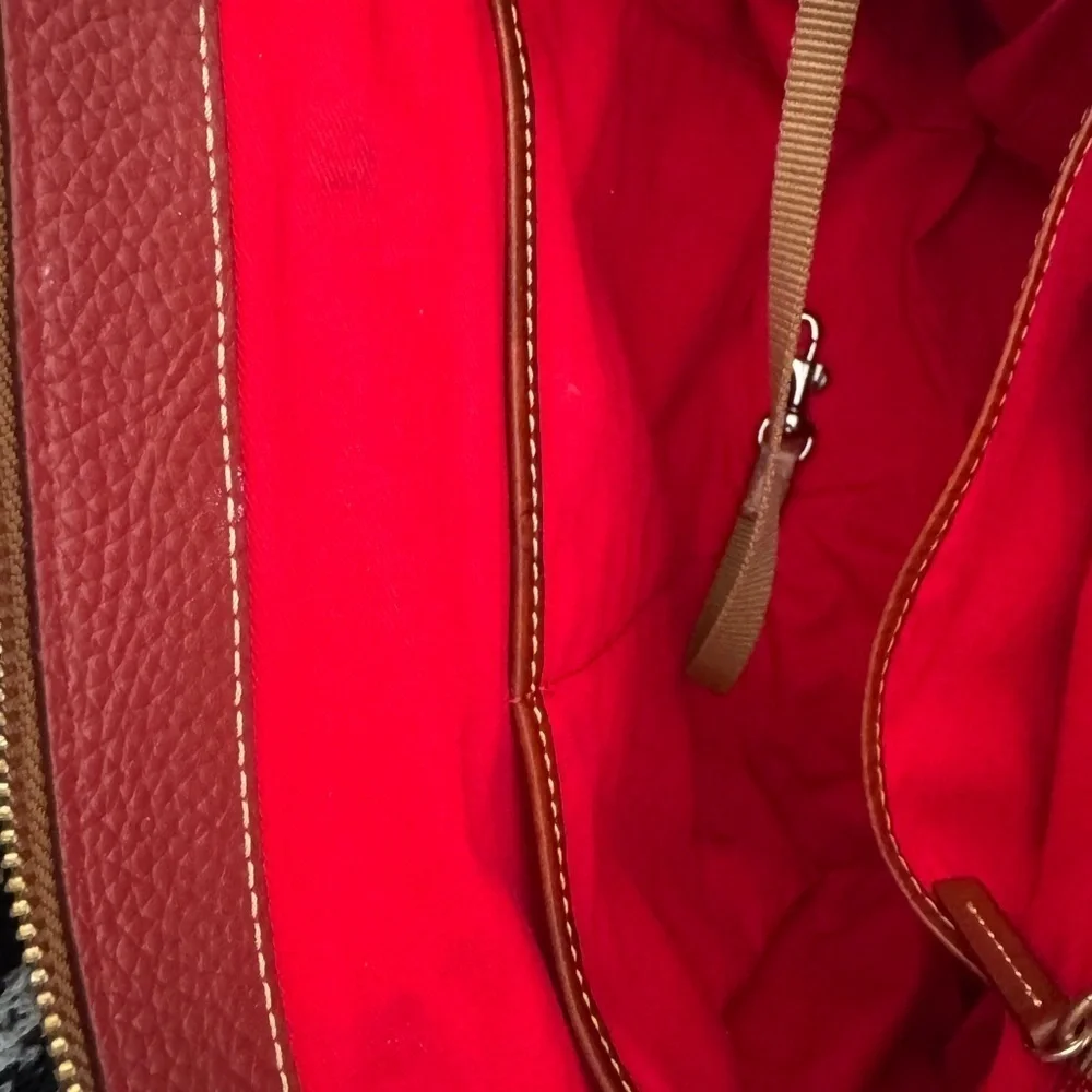 Dooney & Bourke Red Satchel with Gold Hardware
